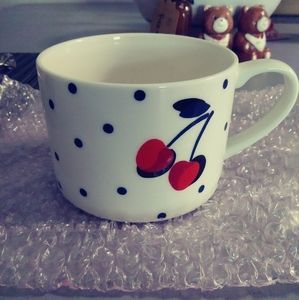 Kate Spade "Vintage Cherry Dot Weekend mug"